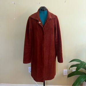 Faux Fur Burnt Orange Duster